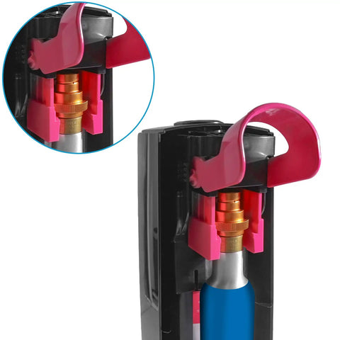 CO2 Soda Water Maker Quick Adapter For Terra Art GAIA DUO Sparkling Water Machines Easy Connect Original Blue CO2 Cylinder To TR21-4 Male Thread Valve Refill Accessories For A Secure Leak Free Setup, showing connector detail