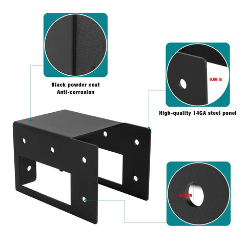 Firewood Log Storage Rack Bracket 4 Pack For Indoor And Outdoor Use Heavy Duty Powder Coated Steel Holder showing anti-corrosion features.