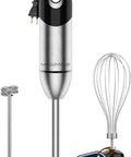 Titanium-Reinforced 3-In-1 Immersion Hand Blender with Copper Motor, 1000W Peak Power, 12 Speeds, including whisk and frother