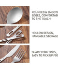 Titanium Utensil Set With Knife Fork Spoon And Salad Fork For Everyday Meals No Chipping No Paint Rust Proof Unpainted Safe
