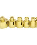 Top Rated Ftvogue Brazed Core Drill Hole Saw Set With 6 Pieces For Cutting Glass Tile Marble Granite Smoothly And Cleanly Without Breaking Edges On Your DIY Home Projects, gold drill bits 20-68mm