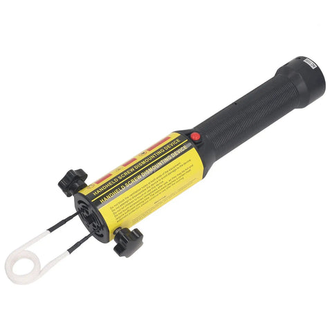 Heavy Duty 1200W Magnetic Induction Heater With Ten Solid Brass Coils To Knock Loose Gnarly Rusted Seized Fasteners Auto Shop Gear Pulley Bearing Tool US Plug, handheld design with a grip and power button.