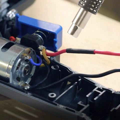 Hot Air Rework Station For Electronics Repair With Digital Display Heat Gun showing internal components and wiring layout.