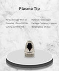 Plasma Cutter Consumables Kit For Primeweld CUT50 CUT50DP CT520 CT520DP And AG-60 Torch, 1.0mm Copper Tip on Display