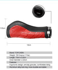 Ergonomic Bike Handlebar Grips With Wide Holding Surface Rubber Non Slip All Day Comfort Aluminum Inner Lock Ring shown