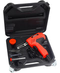 Instant Heat Pro Grade Soldering Gun Kit 120V AC With 700F Max Temp Trigger Activated And Built In Work Light Includes 2 Tips Solder Hex Wrench And Plastic Case For Electronics Repair DIY Projects And Home Fixes in open black case with accessories