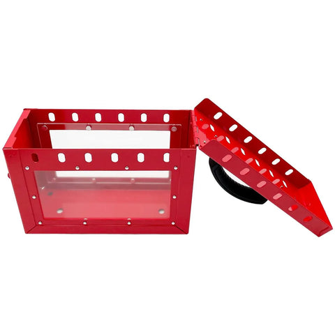 Lockout Tagout Box Kit Set Of 3 Portable Padlock Boxes With Transparent Acrylic Sides For Quick Visual Checks Heavy Duty Steel