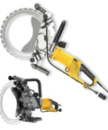 Built Tough Concrete Circular Saw, 400Mm Pro Wall Groover, Brushless Electric Workhorse Rig, High Rpm masonry cutter, view from left side.