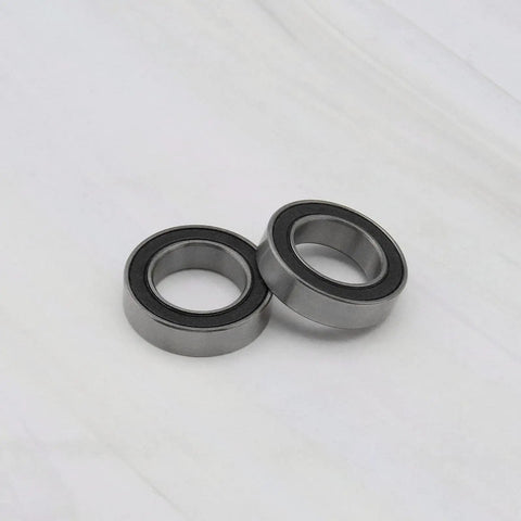 Two Pack 17287-2RS Deep Groove Ball Bearings 17x28x7mm Steel With Black Sealed Covers For Cycling MTB Mountain Road Bikes