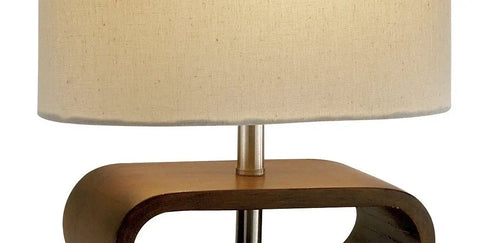 Rhythm Rustic Bentwood Table Lamp With Natural Beige Shade For Nightstands End Tables And Desks Offering Warm Cozy Ambient Lighting