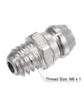 Nickel Plated Iron Straight Grease Fitting M6 x 1mm Thread Hydraulic Grease Fittings Set 100 pcs rust resistant fitting close-up