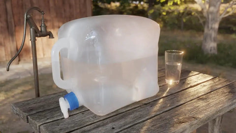 Foldable 10L Water Containers 2 Pack With Spigot And Pouch For Camping, Hiking And Emergency Prep BPA Free Durable Outdoor Water Jug