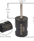 Diamond Mortar Raking Bit For Tuck Pointing And Masonry Cleanout, 4mm Diameter, 1 Inch Working Length, Five Eighths Eleven Thread