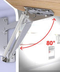 Installed 2 Pieces 80 Degree Foldable Lifting Brackets Black Spring Hinges For Sofa Lifts And Furniture Storage Hinge Support
