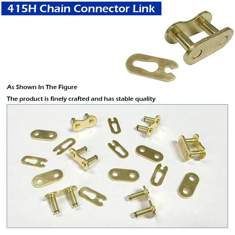 415H gold connector links for Gold Chain With Connector Link For 49cc 60cc 66cc 80cc 2 Stroke Motorized Bicycle Heavy Duty Racing Chain
