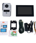 Wireless Video Doorbell Intercom Kit with 7 inch screen, 1080P HD camera, WiFi, and accessories for villa or apartment security.