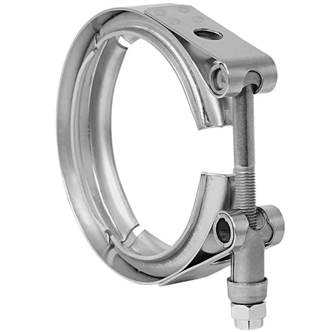 5 Inch Stainless Steel 304 V Band Clamp for Exhaust Flanges, durable bolt style with corrosion resistant design