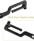Black CNC aluminum kick start lever for Kick Start Gear Shaft Pedal Kit Replacement For GY6 49cc 50cc 139QMB Engine Moped Scooter ATV Roketa Taotao Jonway CNC Aluminum Alloy Durable Build Heavy Duty Kick Start Lever Kit