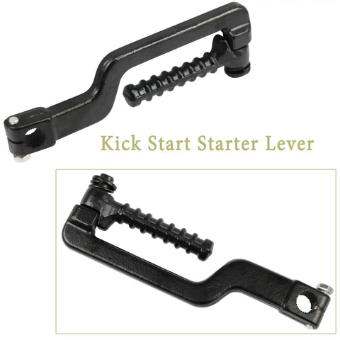 Black CNC aluminum kick start lever for Kick Start Gear Shaft Pedal Kit Replacement For GY6 49cc 50cc 139QMB Engine Moped Scooter ATV Roketa Taotao Jonway CNC Aluminum Alloy Durable Build Heavy Duty Kick Start Lever Kit