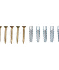 Heavy Duty Self Tapping Screws And Expansion Anchor Kit with serrated carbon steel fasteners for drywall M6 M8