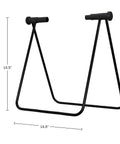 Foldable Bike Repair Stand For Maintenance And Repairs With Adjustable Chainstay Mounts Black Steel Frame 14.5 inch Dimensions