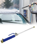 High Pressure Washer Wand With Adjustable Spray Tips For Car Wash being used on a car roof, showcasing universal hose connector.