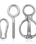Magnetic Tie Ring For Horses, Safe And Humane Horse Training Equipment With Quick Snap, Eye Bolt Attachments, Stainless Steel