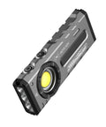 Beast Magnetic EDC Flashlight 2000 Lumens Rechargeable LED With RGB And UV Light, angled side view with buttons visible.