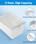 2 Pack Heavy Duty Lab Mouse And Rat Cages With Stainless Steel Mesh Lids and Snap-Lock Design for secure housing.