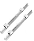 Pro Grade Linear Guide Rail Set SBR12 SBR16 SBR20 2 Rails With SBR12UU Bearing Blocks for CNC and 3D Printing, metal, top view