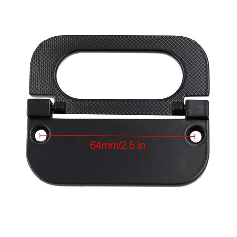 2 Pack Modern Flush Ring Pull Door Handles 2.5 Inch Hole Spacing Flush Mount Recessed Zinc Alloy Ring Pull Handles