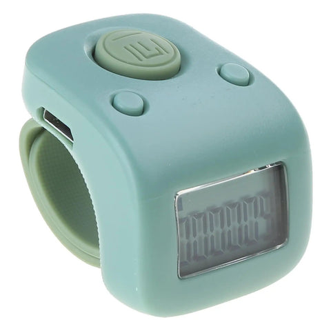 Game Changer Rechargeable Digital Lcd Tally Counter Tracking Up To 9999 With Six Digits For Daily Prayers Crochet Projects And Step Counting In Green, compact design with digital display.
