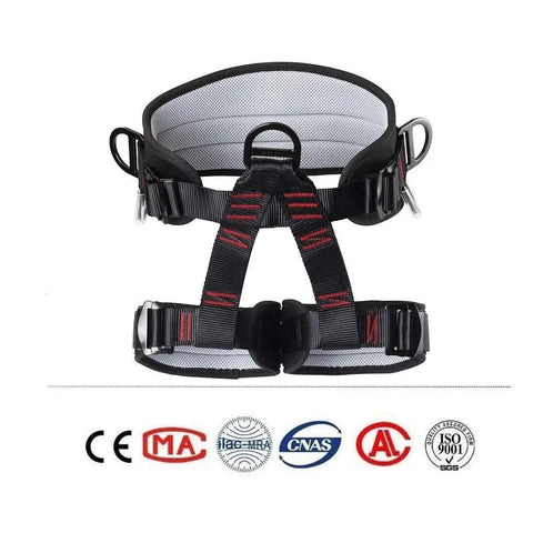Heavy Duty Half Body Safety Climbing Belt For Tree Climbing Fire Rescue Roofing And Rappelling, CE Certified, nylon, D-Rings