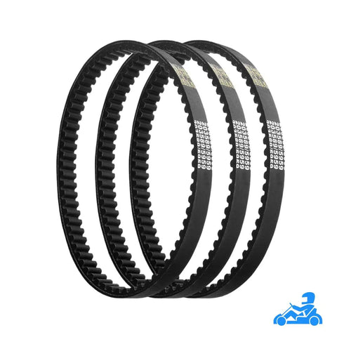 Go Kart Drive Belt 30 Series Heavy Duty Replacement Strap For Sandfren 285B 286B 286U Karts, set of 3 rubber belts, 0.75 inch width.