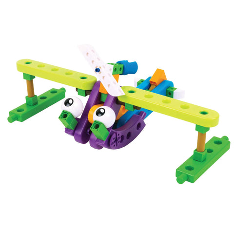 Hands On Airplane Engineering Kit For Preschoolers Storybook Adventure with colorful model airplane on white background