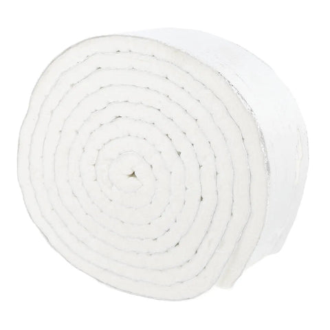 Heavy Duty Heatproof Aluminum Foil Fiberglass Pipe Insulation Tape With Strong Adhesive For Pipes Wires Auto Parts And Home Repair 3.94 In Wide By 0.47 In Thick By 10.82 Ft Long white roll