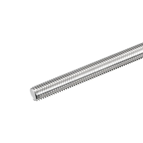 Beefy Heavy Duty M12 X 400mm Fully Threaded Rod 1.75mm Pitch 304 Stainless Steel Right Hand Threads Bar Studs for Fastening Mounting and DIY Machine Tool Projects, close-up view of end
