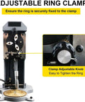 Adjustable ring clamp on Pro Grade Inner Ring Carving Machine For Jewelers, featuring easy knob for secure tightening.