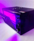 Premium Cold Light UV Curing Box For DLP LCD SLA 3D Printers with open door and purple light for quick curing.