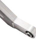 Beefed Up Lower Radius Rods Arched Arms For RZR XP 1000 RS1 And Turbo 2014 2023 Aluminum Silver Finish Upgrade With 10mm Version 2014 2017 And 12mm Version 2017 2023 silver aluminum arched arm end detail