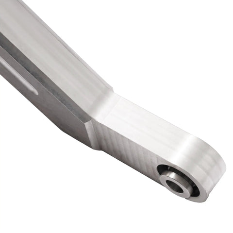 Beefed Up Lower Radius Rods Arched Arms For RZR XP 1000 RS1 And Turbo 2014 2023 Aluminum Silver Finish Upgrade With 10mm Version 2014 2017 And 12mm Version 2017 2023 silver aluminum arched arm end detail