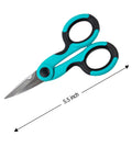 ProSeries Heavy Duty Detail Scissors Five Point Five Inch With Power Notch For Fabric And Craft Projects Teal Rubberized Comfort Grip Sleek Precision For Sewers Crafters And DIYers, 5.5 inch
