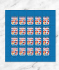 Birthday Forever Stamps 2026 Edition two sheets of 20 with white cake and colorful candles for first-class mail postage on blue sheet