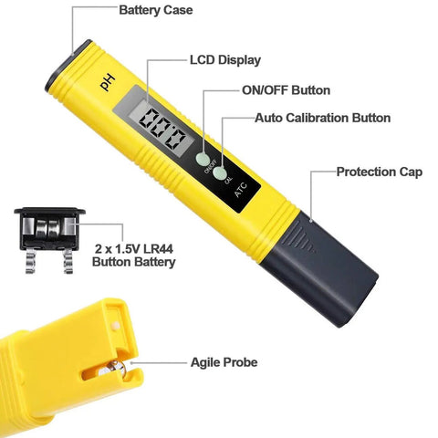 4 In 1 PH Meter TDS EC Temperature Tester For Drinking Water, Pools, Aquariums, Hydroponics, And RO Systems, Digital PH Tester