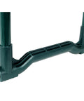 Close-up of Go-To 2-In-1 Garden Kneeler And Seat with foldable steel frame, showing sturdy green connectors and durable construction.