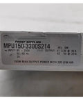 Beefy Switching Power Supply MPU150-3300S214 3.3V 35A 5V 20A With Porous Metal Case And Cooling Fan Low Noise Wide Input Range Stable Output Rugged Heat Dissipation For Industrial Electronics And DIY Projects label on metal case