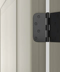 Pro Grade Matte Black Interior And Exterior Door Hinges Rock Solid Iron Construction four inch hinge installed on door.