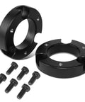 2 Inch Front Leveling Kit Strut Spacers For 1999 To 2006 Toyota Tundra, black billet aluminum lift blocks with bolts
