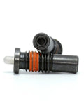 Rock Solid Carbon Steel Spring Plunger With Flange Mount Telescopic Index Finger Pin for precision positioning, showing orange band detail.