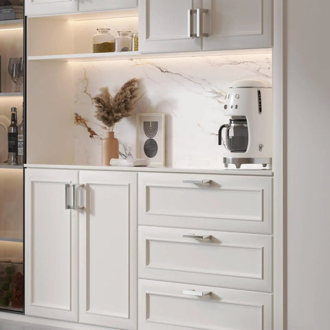 Modern kitchen cabinets with 40 Pack 3 Inch Brushed Nickel Cabinet Pulls Square Drawer Handles for Kitchen Cabinets Cupboards and Dresser